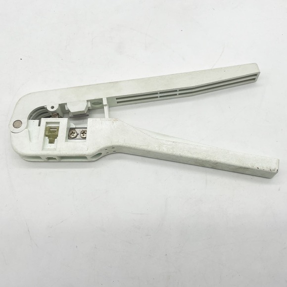 RJ11 Telephone White Plastic Hand Tool Crimping Cutting Cable Slicing Connector - Picture 1 of 7